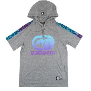 Ecko Unltd Men's Hoodie T-Shirt Gradient Puff Print Logo Short Sleeve Tee